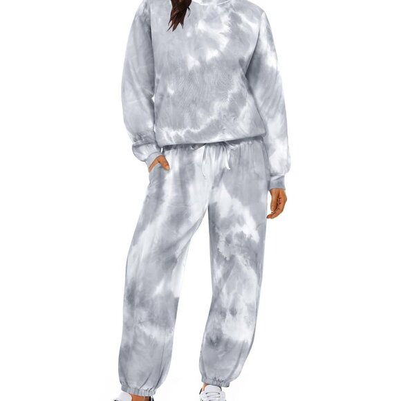 Plus Size Lounge Set Long Sleeve Sweatsuit Jogger Tracksuit Oversized Chic Comfy